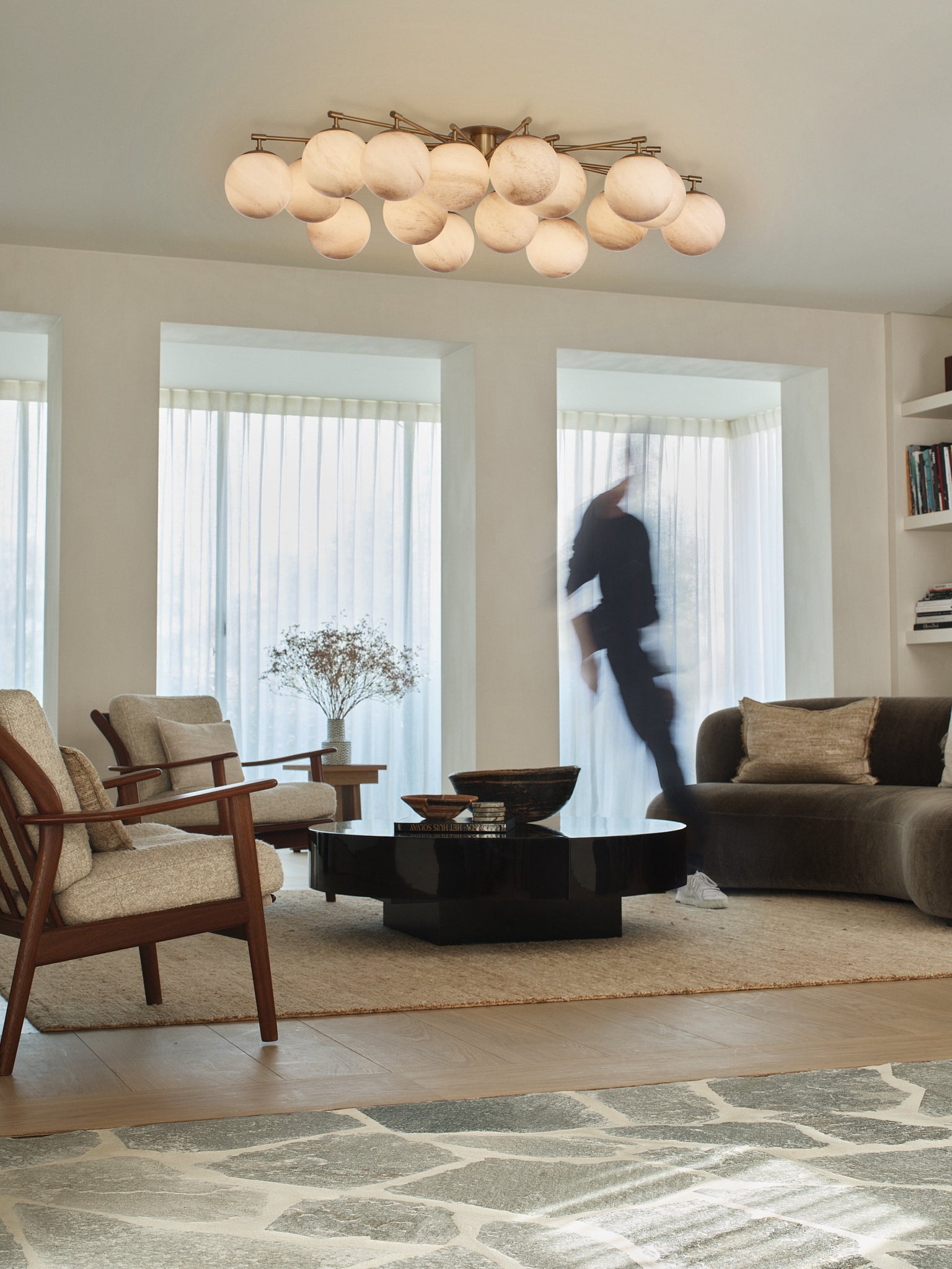 Schwung Orion Oval Globe Ceiling Light